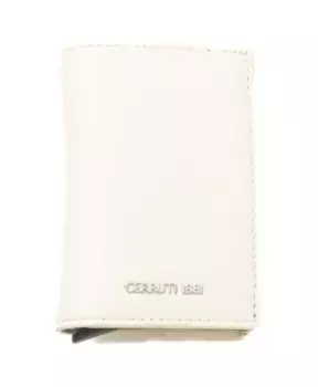 Элегантный кожаный кошелек в Cerruti 1881, бежевый