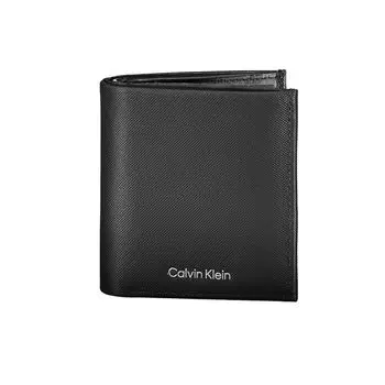 Элегантный кожаный складной кошелек с блоком RFID Calvin Klein, черный