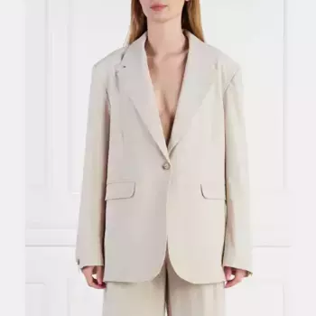 Элегантный льняной жакет оверсайз. Samse Samse, бежевый