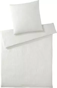 Элегантный муслиновый комплект постельного белья Гладкий цвет кремовый, размер 200х200+2х80х80см Elegante