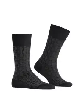 Элегантный мужской носок из мерсеризованного хлопка Falke, черный