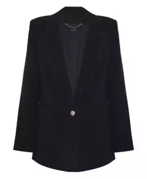 Элегантный однобортный пиджак с профильной деталью Kocca, черный