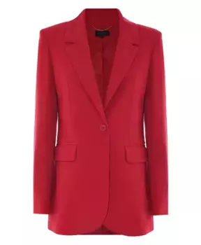 Элегантный однобортный жакет из смесовой вискозы. Kocca, красный