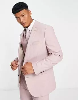 Элегантный оксфордский пиджак темно-розового цвета ASOS DESIGN