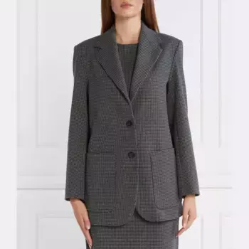 Элегантный пиджак-мечеть классического кроя Max Mara, черный