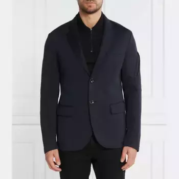 Элегантный пиджак приталенного кроя Armani Exchange, синий