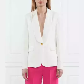 Элегантный пиджак приталенного кроя Liu Jo, белый