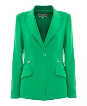 Элегантный пиджак с пуговицами и карманами Kocca, зеленый
