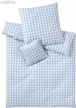 Элегантный плетеный чехол на подушку из перкаля индивидуально Quadro цвет голубой размер 70х90см Elegante