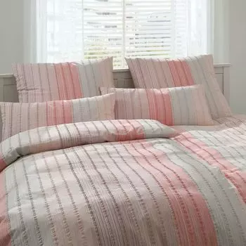 Элегантный плетеный чехол на подушку из сирсакера, одинарный, цвет Swansea Fraise, размер 80x80см Elegante