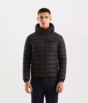 Элегантный пуховик с капюшоном и карманами Refrigiwear, черный