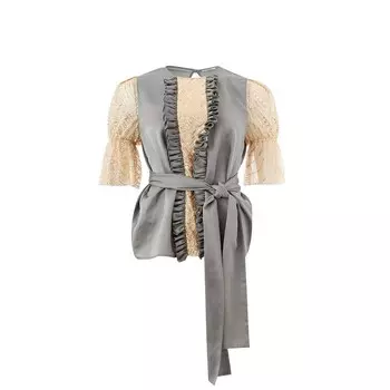 Элегантный разноцветный шелково-льняной топ Lardini