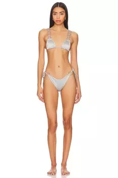 Элегантный серебристый комплект бикини Saudade, серебряный