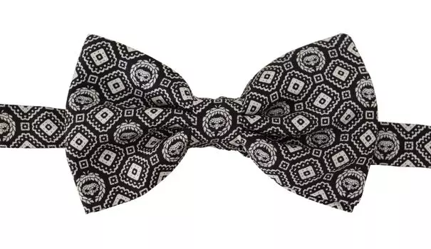 Элегантный шелковый черный галстук-бабочка Dolce & Gabbana
