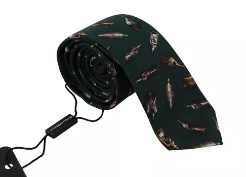 Элегантный шелковый мужской дизайнерский галстук-бабочка Dolce & Gabbana, черный