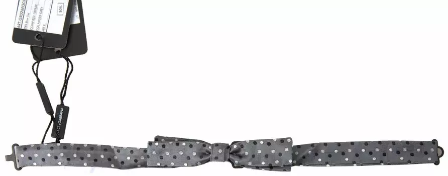 Элегантный шелковый серый галстук-бабочка Dolce & Gabbana