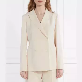 Элегантный шерстяной жакет классического кроя Max Mara, экрю