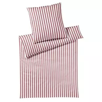 Элегантный трикотажный комплект постельного белья Mako прямого цвета румяна размер 155х200+80х80 Elegante