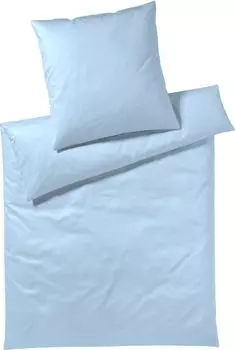 Элегантный трикотажный комплект постельного белья Mako однотонный трикотаж синий размер 140х200+70х90см Elegante
