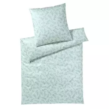 Элегантный трикотажный комплект постельного белья Mako Maddie цвет морской волны размер 155х200+80х80 Elegante