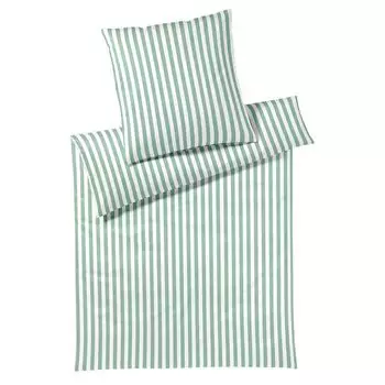 Элегантный трикотажный комплект постельного белья Mako прямого цвета шалфей размер 135х200+80х80 Elegante