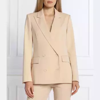 Элегантный жакет прямого кроя Patrizia Pepe, бежевый
