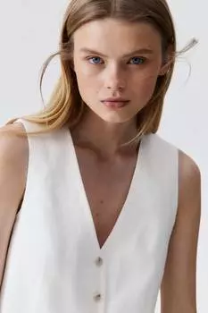 Элегантный жилет H&M, белый