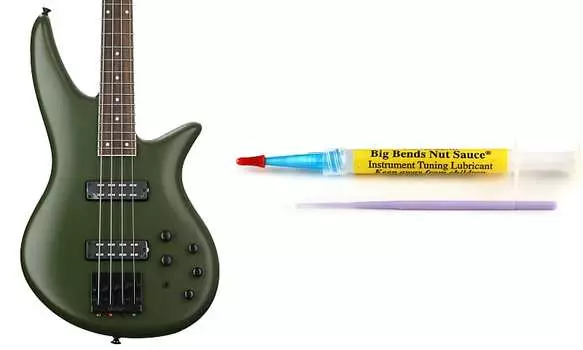 Электрическая бас-гитара Jackson X Series Spectra SBX IV — комплект матового армейского серого цвета с ореховым соусом Big Bends в Groove Luber 1.5cc Tuning Lubricant Jackson + Big Bends 2919904520=1 1101010=1