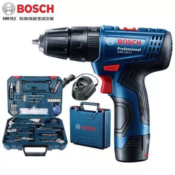 Электрическая дрель Bosch GSB120-LI с литиевой батареей, ударная дрель, ручная электродрель, электрическая двойного назначения