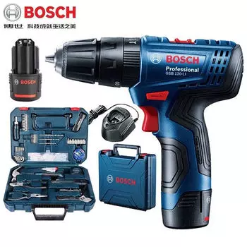 Электрическая дрель Bosch GSB120-LI с литиевой батареей, ударная дрель, ручная электродрель, электрическая двойного назначения