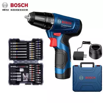 Дрель электрическая Bosch GSR120-Li + набор насадок, зарядное устройство