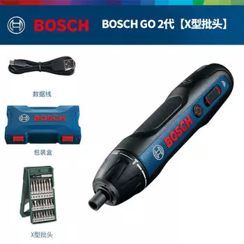 Отвертка электрическая Bosch Go 2 + насадки, кабель для зарядки, кейс