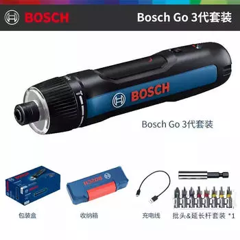 Отвертка электрическая Bosch Go 3 + насадки, кейс