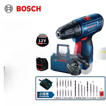 Электрическая отвертка Bosch, перезаряжаемая маленькая ручная дрель с литиевой батареей