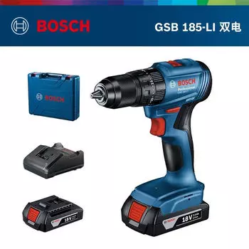 Электрическая ручная дрель Bosch бытовая GSR180/185 с литиевой батареей, аккумуляторная пистолетная дрель, электрическая отвертка, инструмент