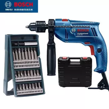Электрическая ручная дрель Bosch GSB550, бытовая электрическая отвертка, профессиональная отвертка двойного назначения с регулировкой скорости вперед и назад