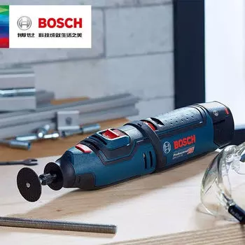 Шлифовальная машина Bosch GRO 12V-35 + насадки, лоток