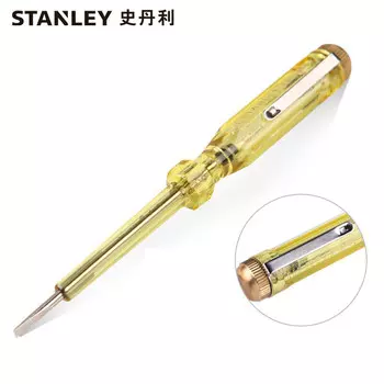 Электрическая тестовая ручка Stanley, электрическая тестовая отвертка 100-500 В/150 мм, электронная тестовая ручка для электрика, многофункциональная индукционная бытовая линия обнаружения линий 66-119-23