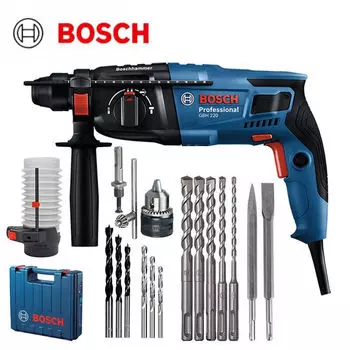 Электрическая ударная дрель Bosch электрический перфоратор для сверления и долбления бетона двойная ударная дрель трехцелевая с четырьмя ямками