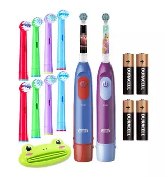 Электрическая зубная щетка Oral-B для детей DB5 МАШИНКИ И ПРИНЦЕССА 8 цветных головок