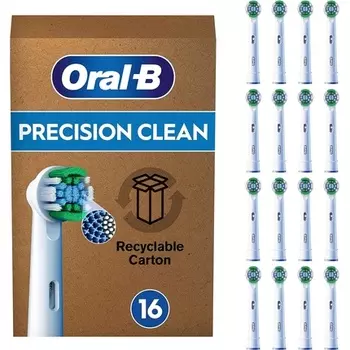 Электрическая зубная щетка Oral-B Pro Precision Clean, головка X-образной формы и скошенные щетинки, 16 шт.