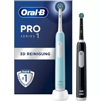 Электрическая зубная щетка Oral-B Pro Series 1 с 2 насадками и 3 режимами чистки — 2 шт. в упаковке