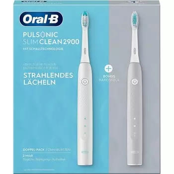 Электрическая зубная щетка Oral-B Pulsonic Slim Clean 2900 с 2 насадками и таймером, Oral B