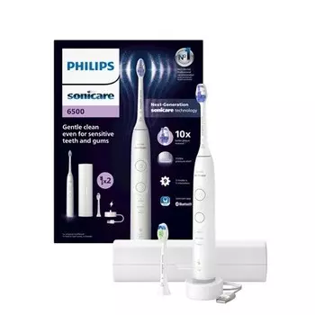 Электрическая зубная щетка Sonicare White серии 6500 Hx7410/02 Philips