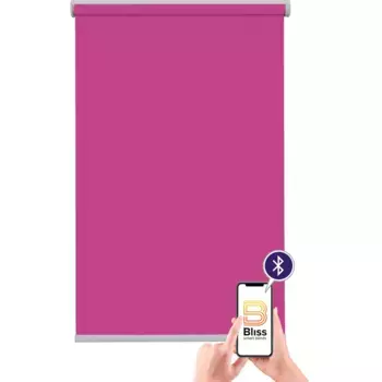 Электрические рулонные шторы Sunlines «Las Vegas», затемняющие, затемняющие, с отверстием, свободно висящие, с управлением через приложение через Bluetooth, с мотором и аккумулятором, серебристый откидной стержень, цвет magenta + silberfarben
