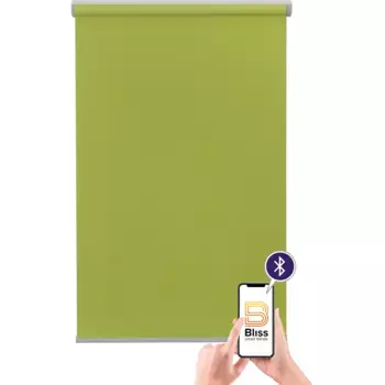 Электрические рулонные шторы Sunlines «Las Vegas», затемняющие, затемняющие, с отверстием, свободно висящие, с управлением через приложение через Bluetooth, с мотором и аккумулятором, серебристый откидной стержень, цвет grn + silberfarben