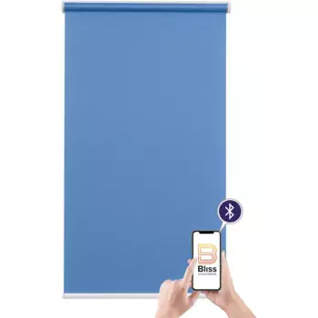 Электрические рулонные шторы Sunlines «Мозаика», непрозрачные, с отверстием, свободно висящие, с управлением через приложение через Bluetooth, с аккумулятором и двигателем, белый стержень