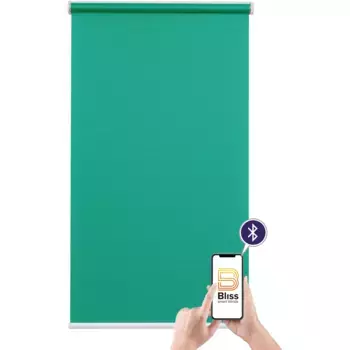 Электрические рулонные шторы Sunlines «Мозаика», непрозрачные, с отверстием, свободно висящие, с управлением через приложение через Bluetooth, с аккумулятором и двигателем, белый стержень