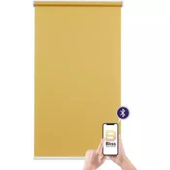 Электрические рулонные шторы Sunlines «Мозаика», непрозрачные, с отверстием, свободно висящие, с управлением через приложение через Bluetooth, с аккумулятором и двигателем, белый стержень