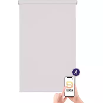 Электрические рулонные шторы Sunlines «San Francisco», затемнение, затемнение, с отверстием, свободно висящие, с управлением через приложение через Bluetooth, с мотором и аккумулятором, белый стержень